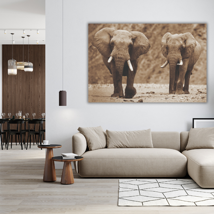 Aluart schilderij 'Afrikaanse olifanten'