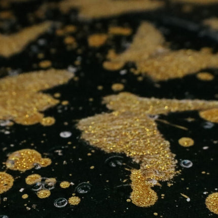 Ingelijste glasschilderij 'Golden Flight'