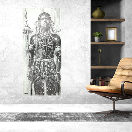 Canvas schilderij 'Afrikaanse man'
