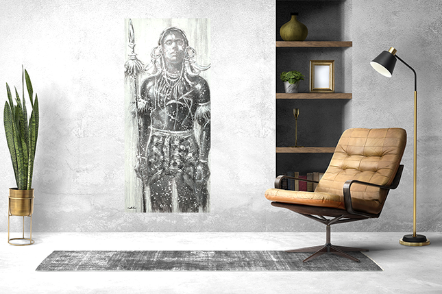 Canvas schilderij 'Afrikaanse man'