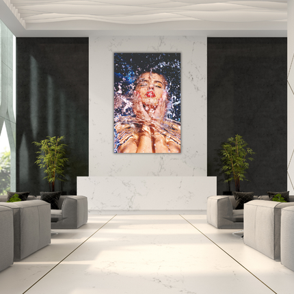 Aluart schilderij 'Splashing Face'