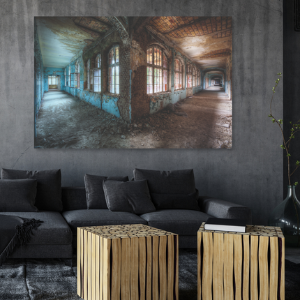Aluart schilderij 'Verlaten sanatorium'