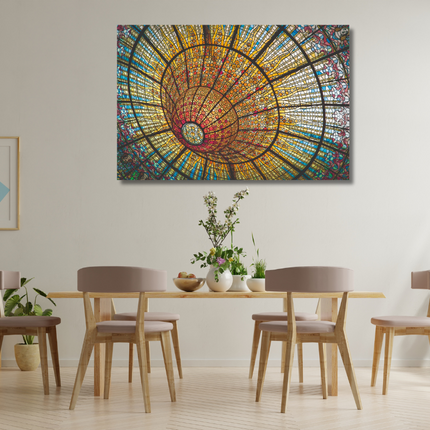 Aluart schilderij 'Koepel muziekpaleis Barcelona'