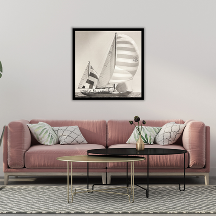 Ingelijste poster 'America's Cup zeilen'