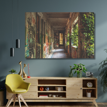 AluArt schilderij 'Abandoned Hall'