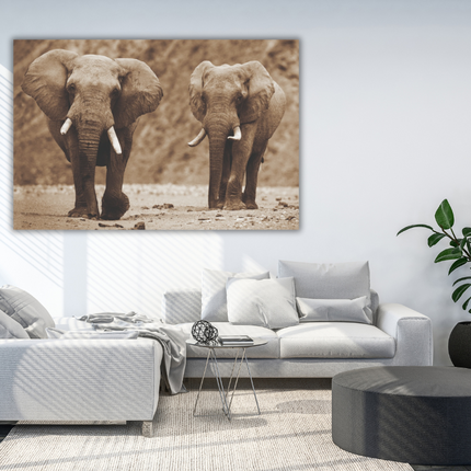 Aluart schilderij 'Afrikaanse olifanten'