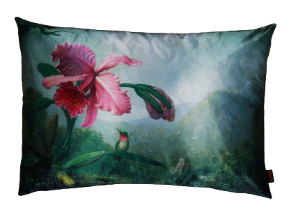 Sierkussen 'Flower with Bird'