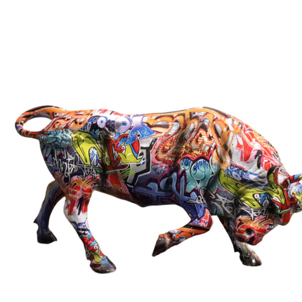 popart bull sculpture