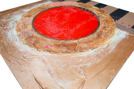 red circle canvas schilderij